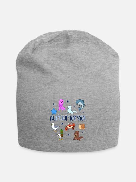 Süße Tiere in Dornumersiel - Jersey-Beanie - Grau meliert
