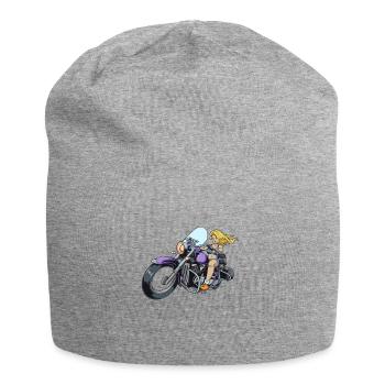 Sexy lady on motorcycle - Jersey Beanie - heather grey - Front