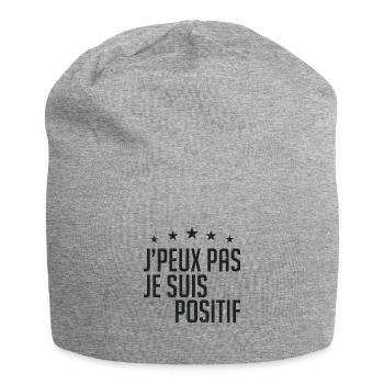 j'peux pas j'ai pas envie - Bonnet en jersey - gris chiné - Devant