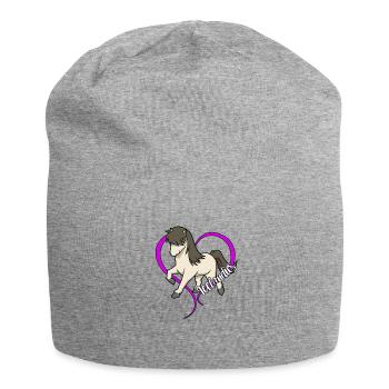 Amoureux des chevaux - Islandais - Bonnet en jersey - gris chiné - Devant