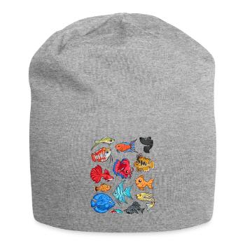 Various ornamental fish - aquaristics - Jersey Beanie - heather grey - Front