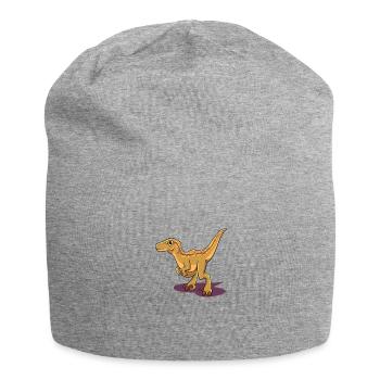 Cartoon Velociraptor - Jersey Beanie - heather grey - Front