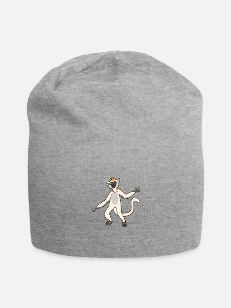 Kawaii Sifaka - Jersey-Beanie - grijs gemêleerd