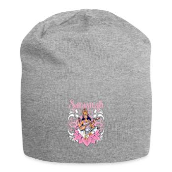 Dieu hindou - Saraswati - Bonnet en jersey - gris chiné - Devant