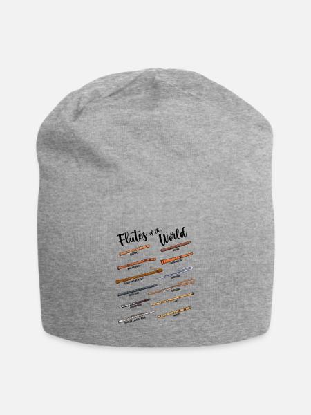 Verschiedene Flöten - Flöten der Welt - Flöte - Jersey-Beanie - Grau meliert