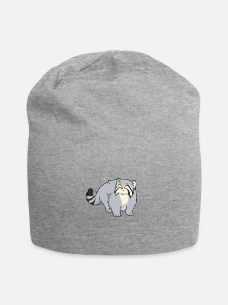 Kawaii Manul - Jersey Beanie - heather grey