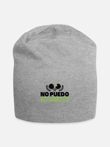 Ich kann nicht, ich habe Padel Tennis Padel Spieler - Jersey-Beanie - Grau meliert