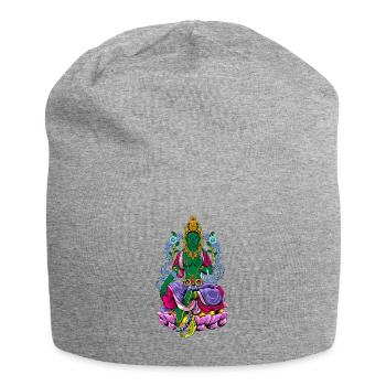 Buddhismus Gott Bodhisattva Grüne Tara - Jersey-Beanie - Grau meliert - Vorne