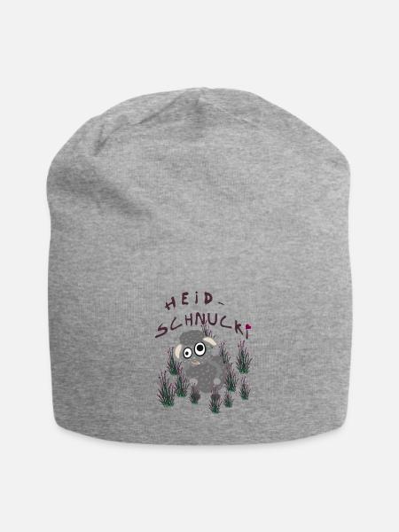 Heidschnucki - Jersey-Beanie - Grau meliert