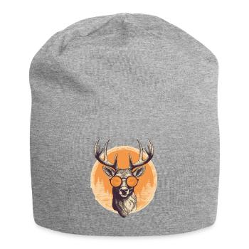 Deer Sunglasses Deer Red Deer - Jersey Beanie - heather grey - Front