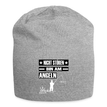 Angeln - Jersey-Beanie - Grau meliert - Vorne