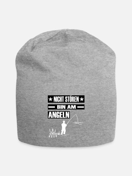 Angeln - Jersey-Beanie - Grau meliert