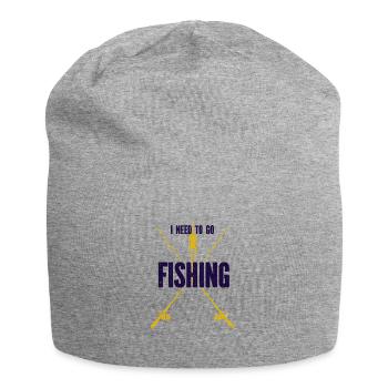 Angler Angelhaken Angelrute Sportfischer - Jersey-Beanie - Grau meliert - Vorne