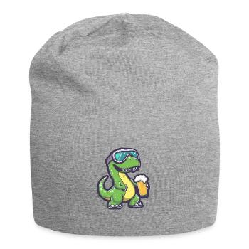 Dinosaurier brontosaurus Apres Ski Bier - Jersey-Beanie - Grau meliert - Vorne