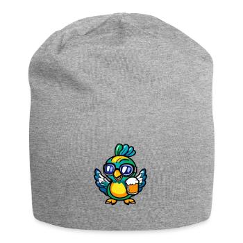 Peacock Bird Après Ski Bière Bande Dessinée - Bonnet en jersey - gris chiné - Devant