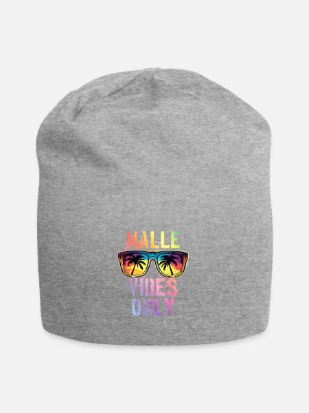 Malle Vibes Spruch Mallorca - Jersey-Beanie - Grau meliert