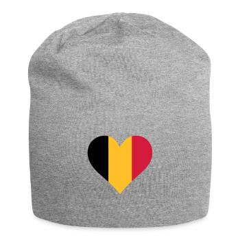 A heart for Belgium - Jersey Beanie - heather grey - Front