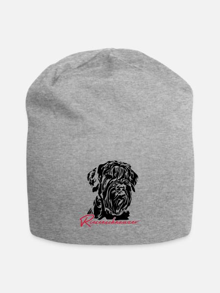 RIESENSCHNAUZER Hund Hunde Wilsigns - Jersey-Beanie - Grau meliert