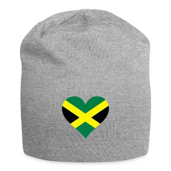 Un coeur pour la Jamaïque - Bonnet en jersey - gris chiné - Devant