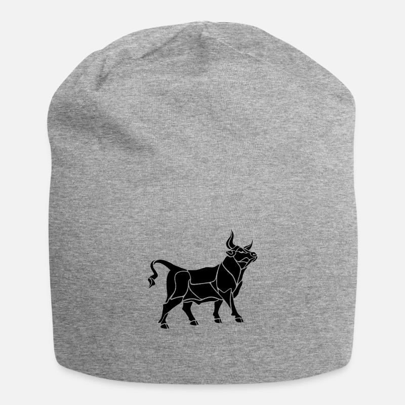 Taureau zodiaque - Bonnet en jersey - gris chiné