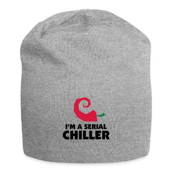 I m a Serial Chiller - Jersey Beanie - heather grey - Front