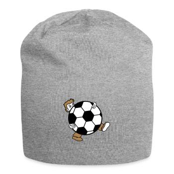 sport fussball verein riesig kicker tor kugel ball - Jersey-Beanie - Grau meliert - Vorne