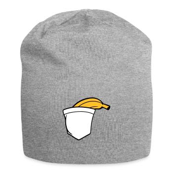 banana fruit funny healthy eating hunger delicious - Jersey Beanie - heather grey - Front