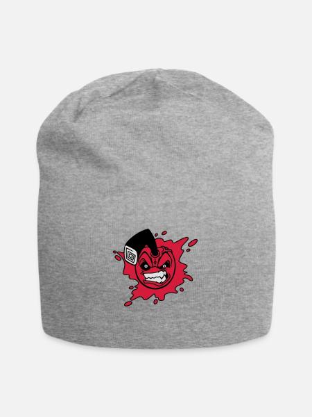 Angry cherry - Jersey Beanie - heather grey