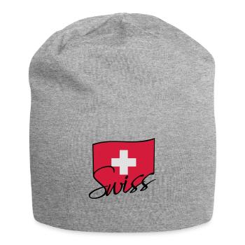 Swiss Flag Logo - Bonnet en jersey - gris chiné - Devant