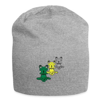 Relaxation de grenouille yoga méditation - Bonnet en jersey - gris chiné - Devant