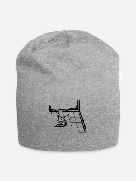Fliesenleger - Jersey-Beanie - Grau meliert