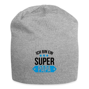 Ich bin ein Super Papa ! - Jersey-Beanie - Grau meliert - Vorne