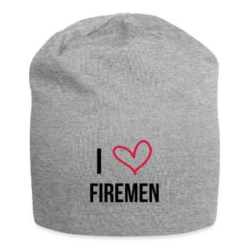 Pompier / Feu / Sécurité / Pompière / Urgences - Bonnet en jersey - gris chiné - Devant