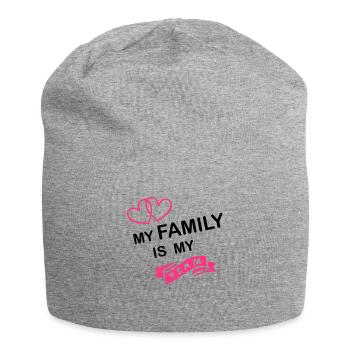 my family my team - Jersey-Beanie - Grau meliert - Vorne