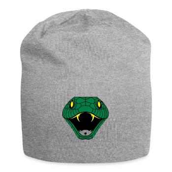 snake_002 - Jersey-Beanie - Grau meliert - Vorne