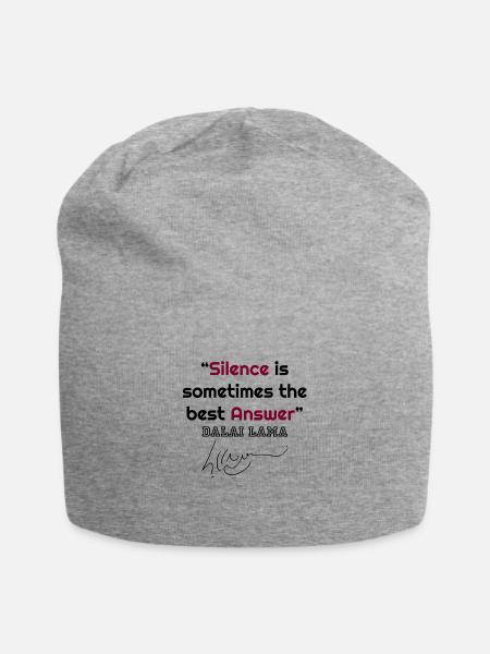 Dalai Lama, Dalai Lama Zitate, berühmte Zitate, cool - Jersey-Beanie - Grau meliert