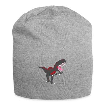 Black T-rex - Jersey Beanie - heather grey - Front