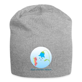 Nazar Evil Eye Protective Amulet Butterfly - Jersey Beanie - heather grey - Front