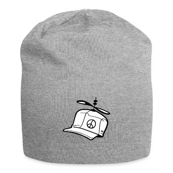 Cap "Peace" - Jersey-Beanie - Grau meliert - Vorne