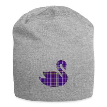 Schwan - Jersey-Beanie - Grau meliert - Vorne