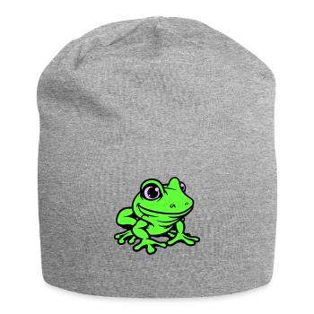 frosch comic - Jersey-Beanie - Grau meliert - Vorne