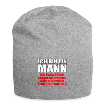 Je suis un homme, je peux oublier des choses - Bonnet en jersey - gris chiné - Devant