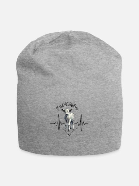 Dorfliebe - Jersey-Beanie - Grau meliert