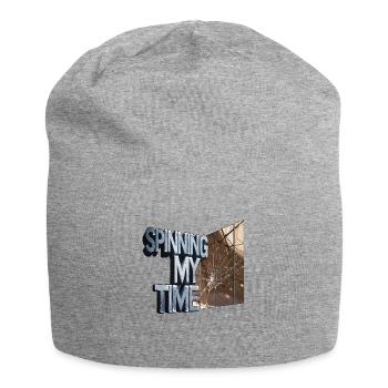 Ich drehe meine Zeit - Jersey-Beanie - Grau meliert - Vorne