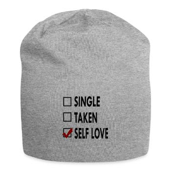 SINGLE noir blanc SELF - Bonnet en jersey - gris chiné - Devant