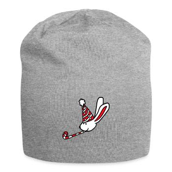Lapin Anniversaire Années Vieux Cadeau Serviette Chapeau de fête - Bonnet en jersey - gris chiné - Devant