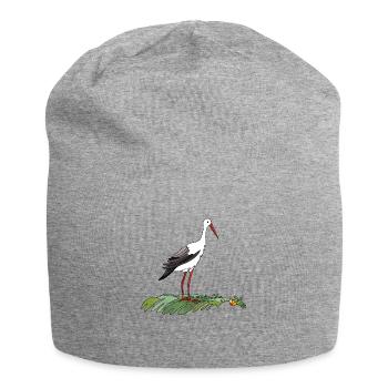 Vögel - Jersey-Beanie - Grau meliert - Vorne
