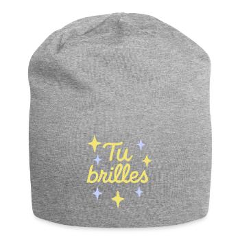 Tu brilles Message positif - Bonnet en jersey - gris chiné - Devant