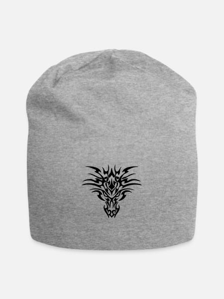 dragon tribal - Bonnet en jersey - gris chiné