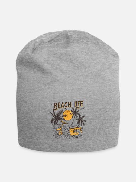 Beach Life - Jersey-Beanie - Grau meliert